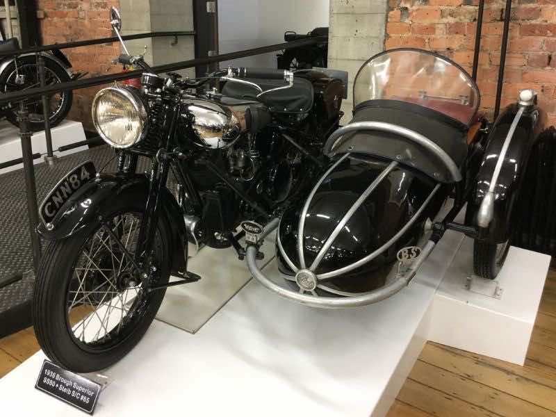 vintage brough with sidecar