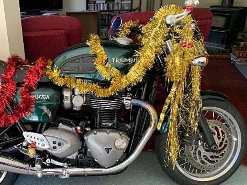 motorcycles are pretty enough for the house