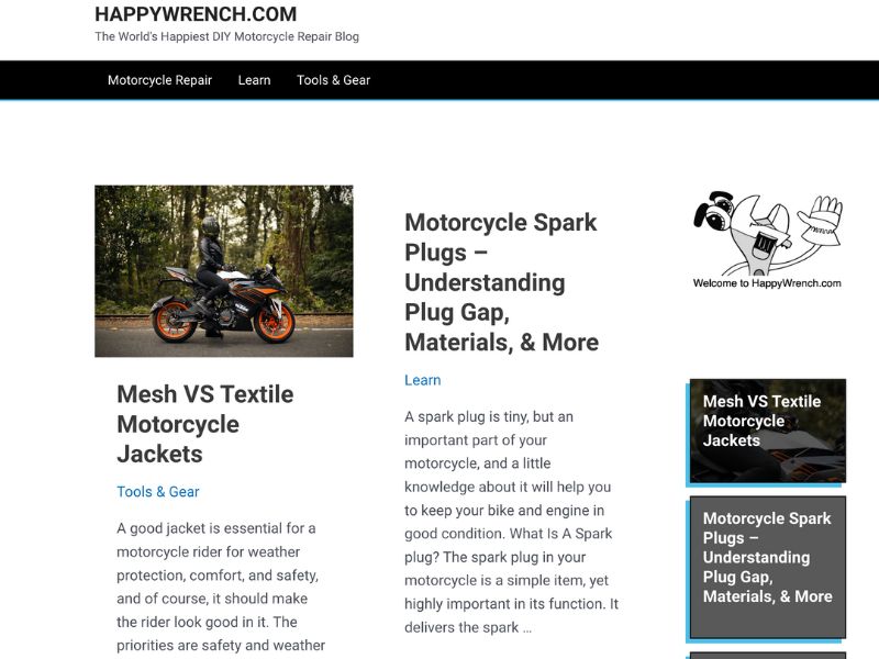 motorcycle blogs - Happy Wrench