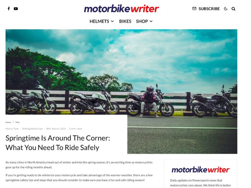 motorcycle websites - motorbike writer