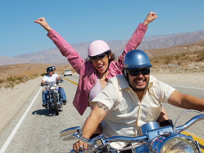 riding on the back of a motorcycle - other couples