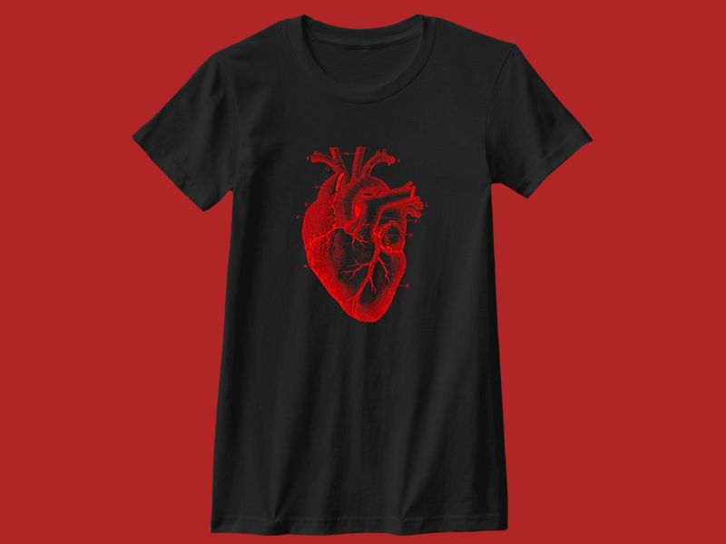 biker date womens t shirts - beating heart (1)