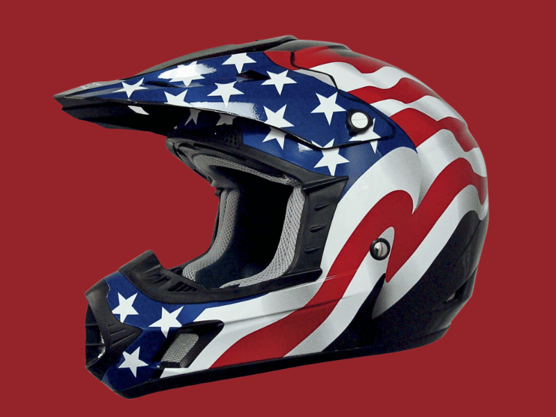 cool motorcycle helmet - AFX FX-17 Flag